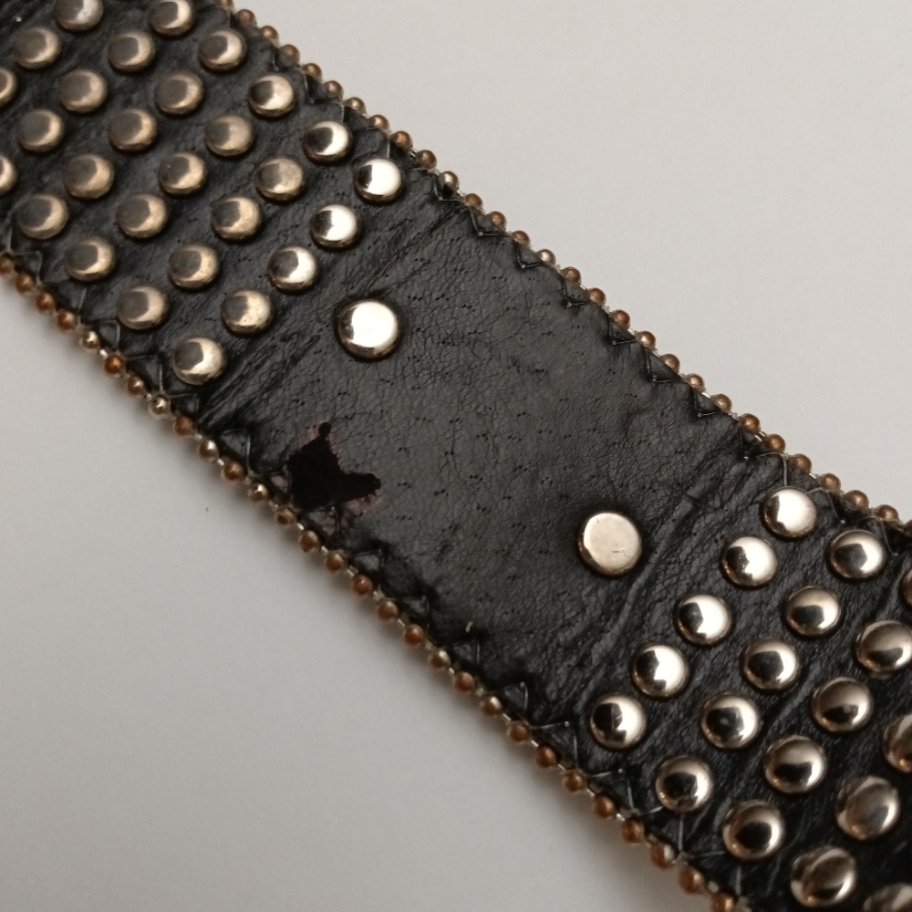 Black Rhinestone Peace Sign Wristband - Picture 7 of 14